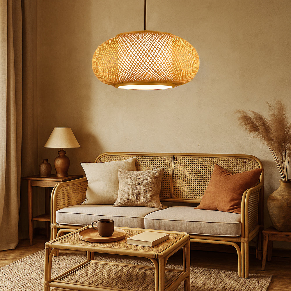 Bamboo Pendant Lamp Scandinavian Hanging Light