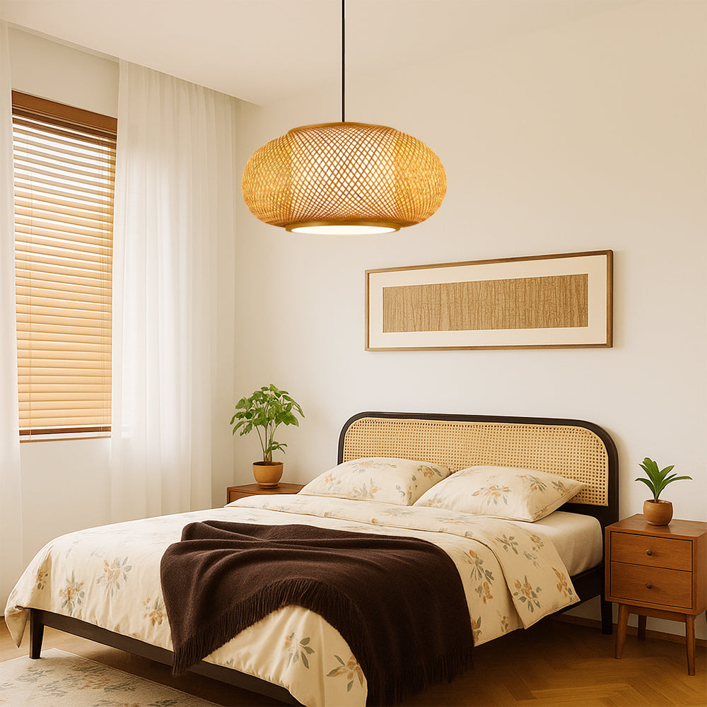 Bamboo Pendant Lamp Scandinavian Hanging Light