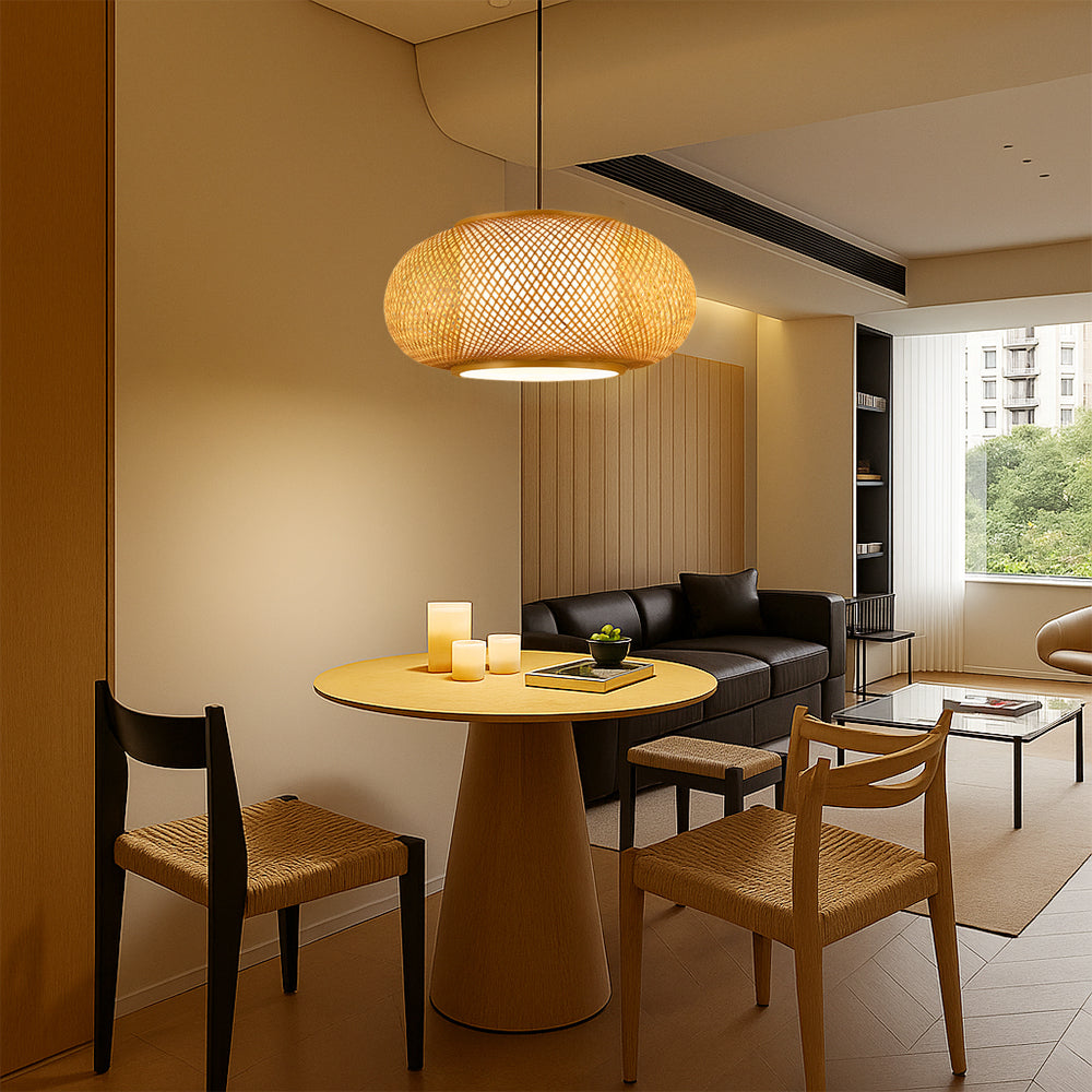 Bamboo Pendant Lamp Scandinavian Hanging Light