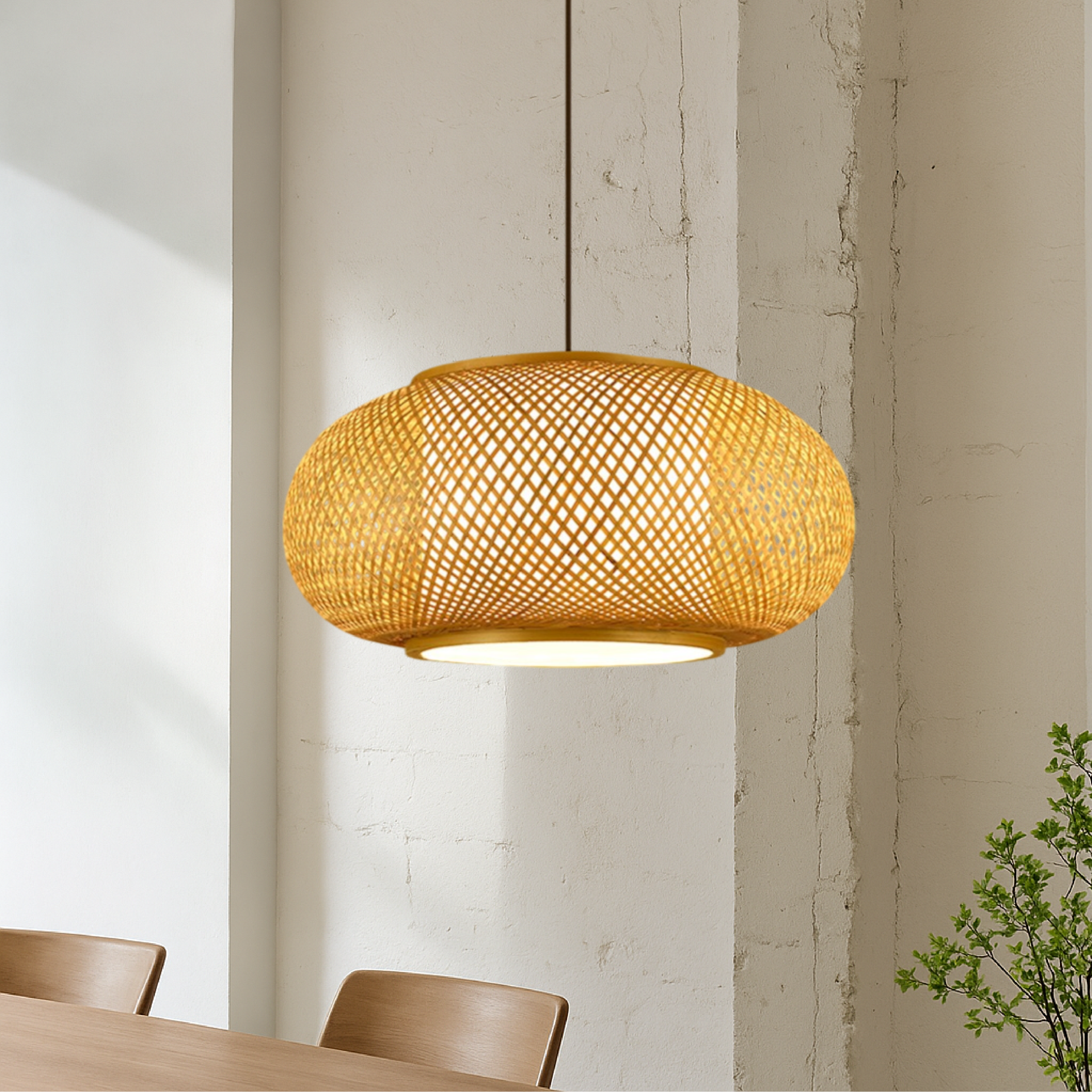 Bamboo Pendant Lamp Scandinavian Hanging Light