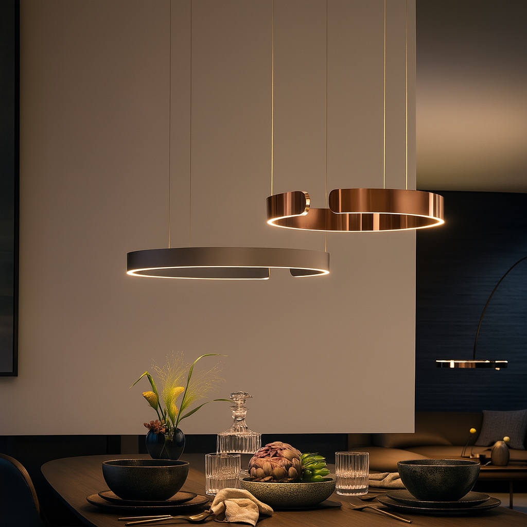 Circular Pendant Light Adjustable Hanging Lamp