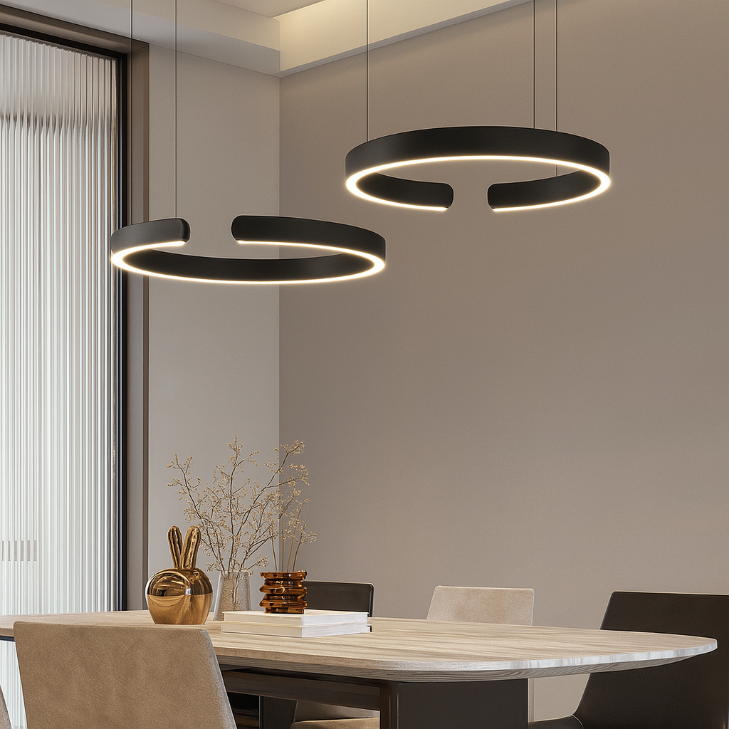 Circular Pendant Light Adjustable Hanging Lamp