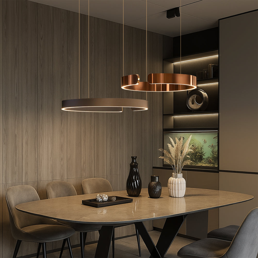 Circular Pendant Light Adjustable Hanging Lamp