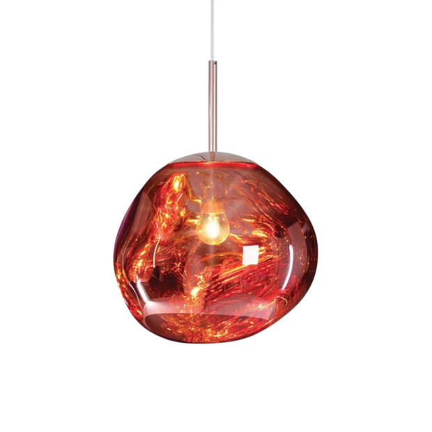 Melt Glass Pendant Light  Adjustable Hanging Fixture