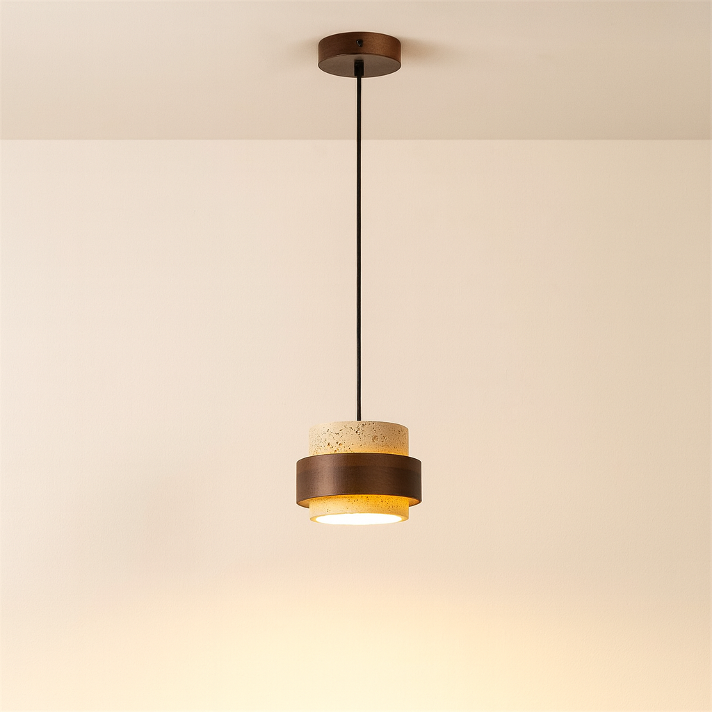 Stone Bar Pendant Light  Adjustable Hanging Lamp