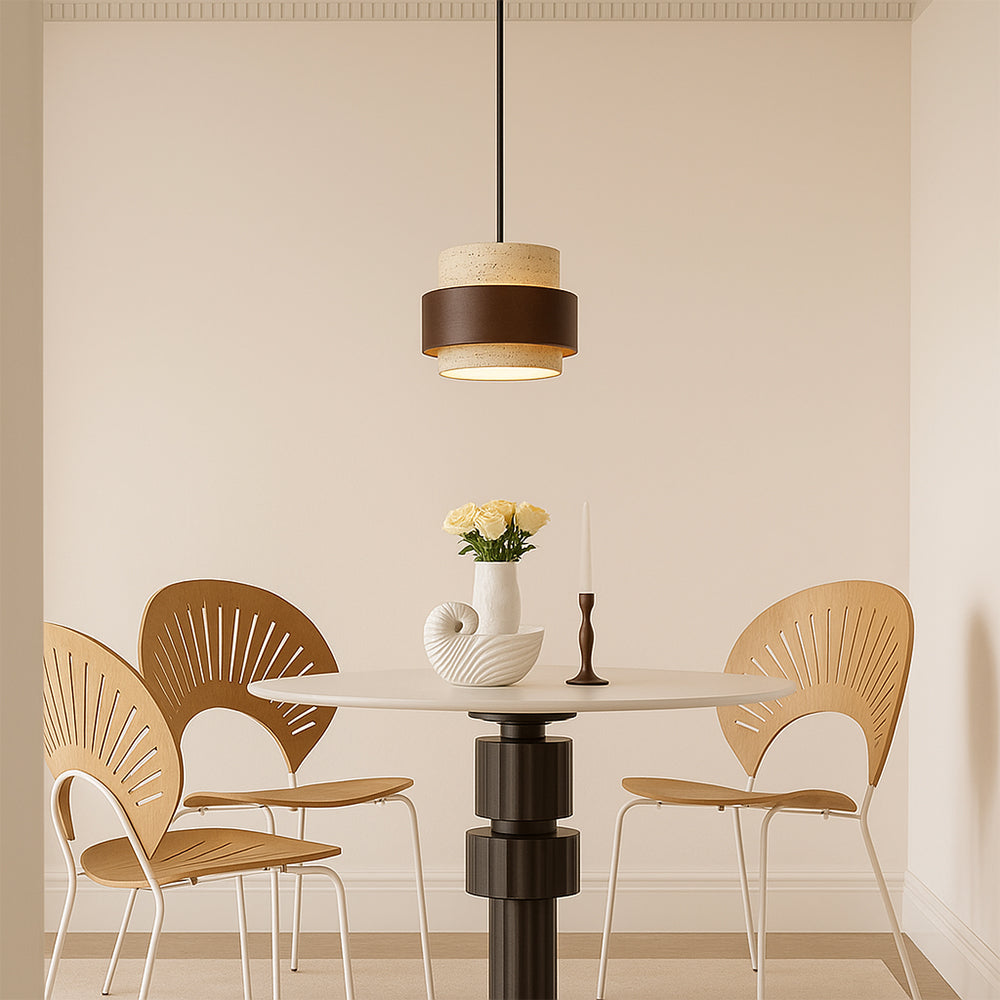Stone Bar Pendant Light  Adjustable Hanging Lamp